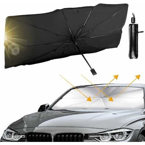 Car Windshield Sun Shade, Ankuka Anti-UV Folding Sunshade for Auto Front  Windshield Sun Shade Umbrella for Universal Cars and SUVs (125 65CM)