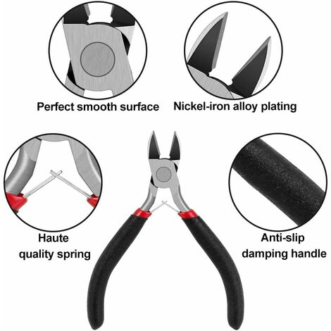 140mm Spring Loaded Extra Long Mini Needle Nose Pliers Plier Model Making  Precision Jewelry Wire Work Craft Carpentry Pliers Anti Slip Grips 