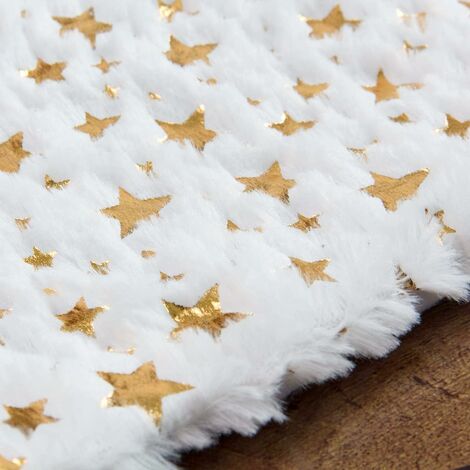 Plush Christmas Tree Skirt, Christmas Tree Skirt Snow Cover Christmas Tree Tree Skirt Christmas Tree Skirt for GrooFoo Holiday Christmas Decorations (90cm, White)