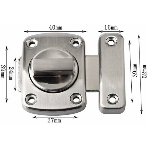 Barn Door Lock,1pack 4 Inch Silver Gate Latch -hook And Eye Latch,cabin  Hooks For Sliding -aya