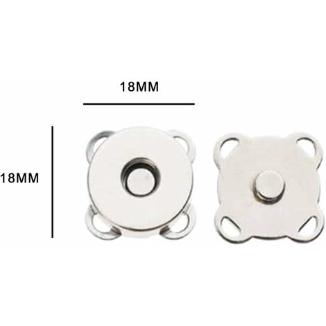 20 Sets Magnetic Button Clasp Snaps 18mm - Great for Sewing, Craft, Purses,  Bags, Clothes, Leather