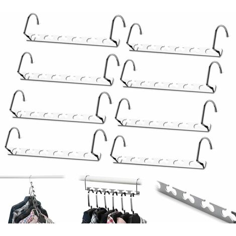 8 Pack Space Saving Clothes Hanger, Magic Clothes Hanger Organizer ...