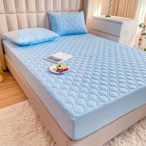 Waterproof Mattress Protector Cap Flap 20-30cm Soft and Silent Mattress ...