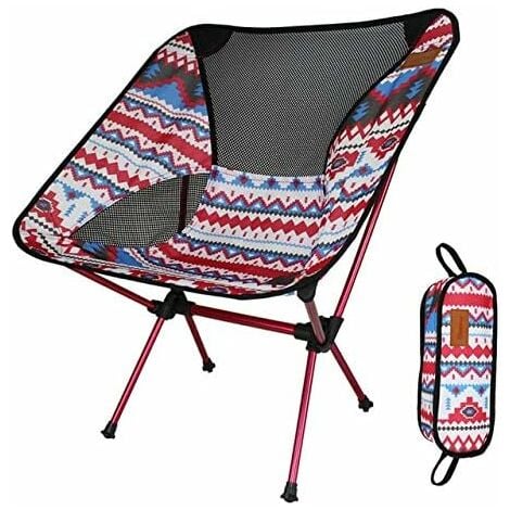 GROOFOO Ultralight Camping Chair Folding Outdoor Hiking BBQ Picnic Seat  (White)