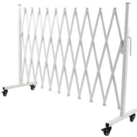 GROOFOO Expandable Metal Safety Gate, Foldable Mobile Safety Gate, Flexible Retractable Fence for 130 Inch Driveway