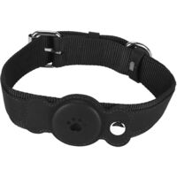 Adjustable Dog Collar Waterproof Lightweight Durable Comfortable Stylish Dog Leather Collar for Pet Dogs Cats Black