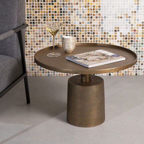 Table basse design, Table basse design MASON Laiton en Metal, BOITE A DESIGN (1/8)