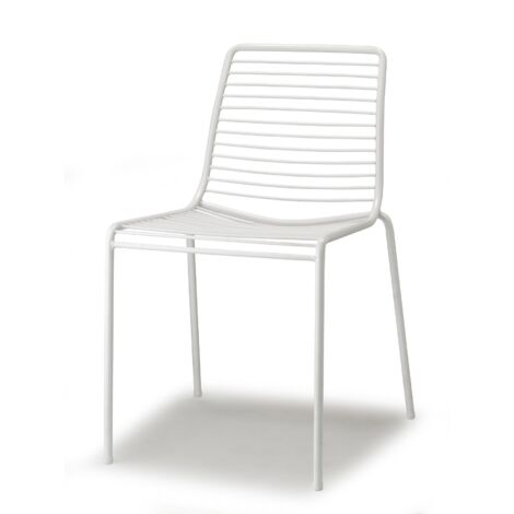 Chaise de jardin, Lot deux chaises outdoor Summer Blanc en Metal, Scab design (1/5)
