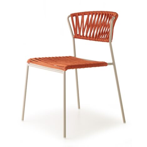 Lot de deux chaises indoor outdoor Filo cadre beige (1/4)