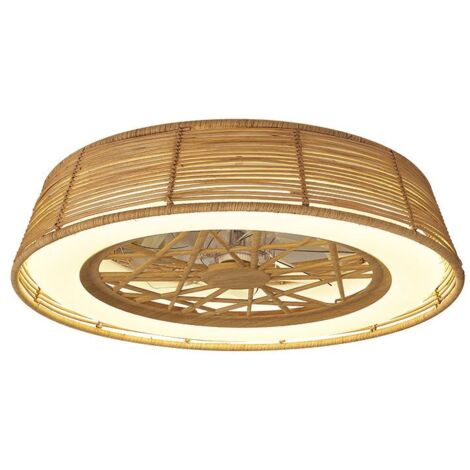 Plafonnier design, Plafonnier Ventilateur INDONESIA led 70W Bois en Plastique, MANTRA (1/5)