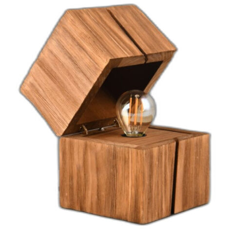 Lampe design, Lampe de table écrin Trésore Naturel en Wood, TRIO (1/5)