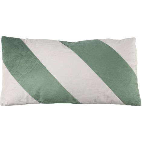 Coussin, Coussin décoratif vert et blanc 30 x 60 cm Bleu en Fabric, BOITE A DESIGN (1/5)