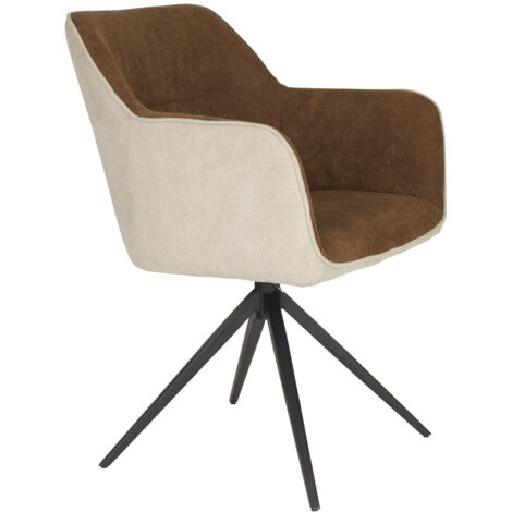 Fauteuil design, Fauteuil vintage Daley Marron en Polyester, BOITE A DESIGN (1/5)
