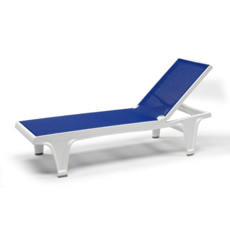 Bain de soleil, Bain de soleil Tahiti blanc ajustable Bleu en Plastique, Scab design (1/5)