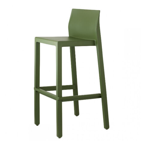 Tabouret de bar en plastique coloré indoor / outdoor 75 cm - Kate