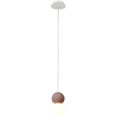 Pendentif GALAXIA fini en ciment rouge rond MANTRA (1/5)