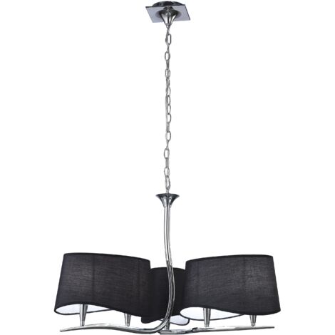 Suspension, Suspension Ninette 6L design Mantra Noir en Fabric, MANTRA (1/2)