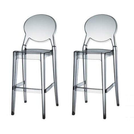 Tabouret design, Tabouret de bar IGLOO BARSTOOL 65 cm Gris en Plastique, Scab design