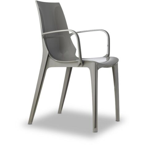Chaise design, Chaise design avec accoudoirs - VANITY - deco Gris en Plastique, Scab design (1/2)