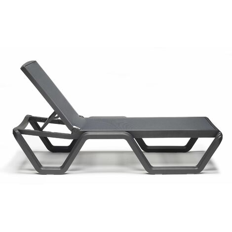 Bain de soleil, Bain de soleil sur roulettes VELA gris Gris en Plastique, Scab design