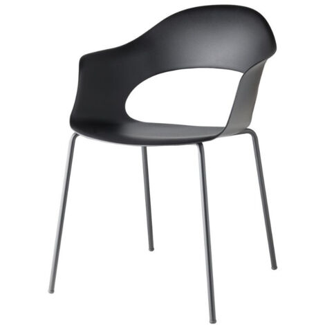 Chaise design, Chaise Lady B intérieur extérieur par Scab design Noir en Technopolymère, Scab design (1/3)