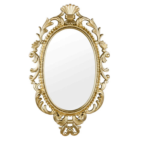 Miroir sur pied antique or 73 cm x 45 cm – Cadre en plastique – Design rétro pour décoration intérieure – Boite A Design
