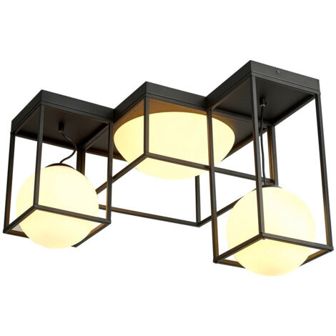 Plafonnier design, Plafonnier Desigual 5L par Mantra Noir en Metal, MANTRA (1/5)