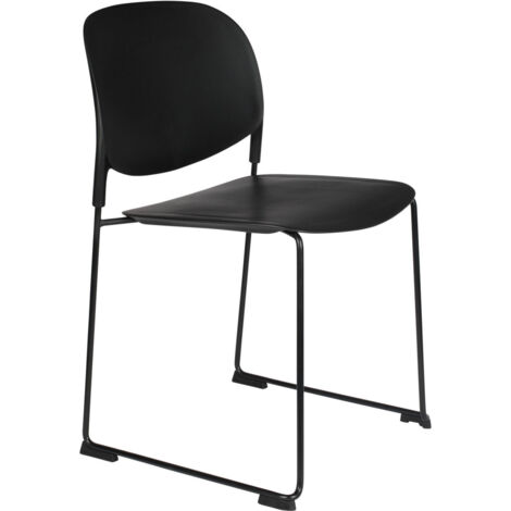Chaise design, lot de 4 chaises stacks - Boite à design Noir en Polypropylène, BOITE A DESIGN (1/5)