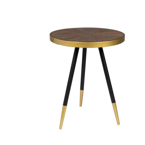 Table basse design, Table d'appoint bois et métal Denise Marron en Wood, BOITE A DESIGN (1/6)