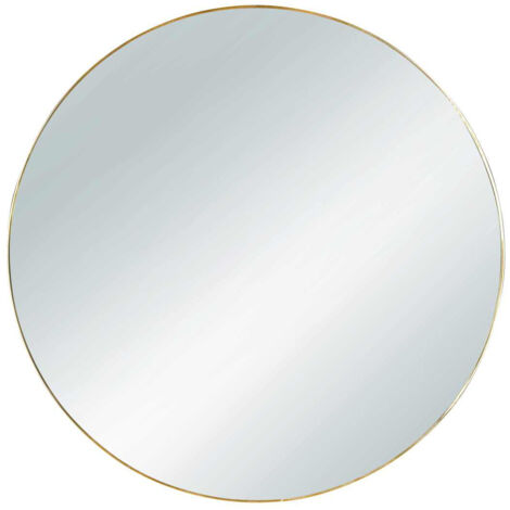 Miroir rond 50 cm en métal or – Cadre design élégant – Pour décoration intérieure – Espaces modernes et contemporains – Boite A Design