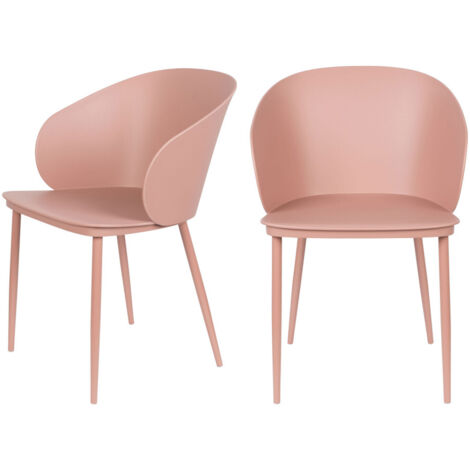 Chaise design, Lot 2 chaises design Gigi Rose en Plastique, BOITE A DESIGN (1/5)