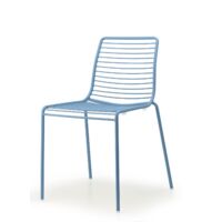 Chaise de jardin, Lot deux chaises outdoor Summer Bleu en Metal, Scab design