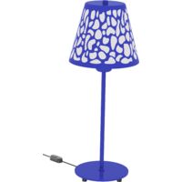 Lampe design, Lampe déco NIHOA LT Bleu en Wood, Aluminor