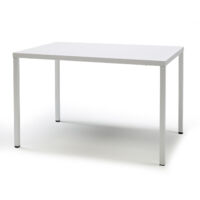 Table de jardin, Table de jardin métal 4 places Summer Blanc en Metal, Scab design