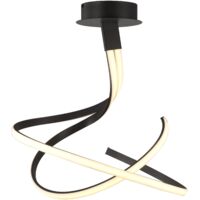 Plafonnier design, Suspension spirale Nur Forja Mantra Marron en Metal, MANTRA