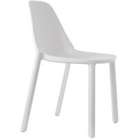 Chaise design, Chaise PIU interieur et exterieur Blanc en Plastique, Scab design