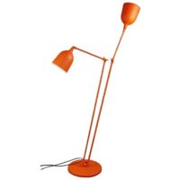 Lampadaire design, Lampadaire Twin ls design Orange en Metal, Aluminor