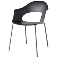 Chaise design, Chaise Lady B intérieur extérieur par Scab design Noir en Technopolymère, Scab design