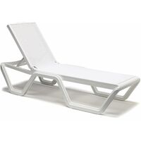 Bain de soleil, Bain de soleil sur roulettes VELA blanc Blanc en Plastique, Scab design