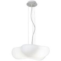 Suspension, Suspension design Eos 4 lampes Blanc en Plastique, MANTRA
