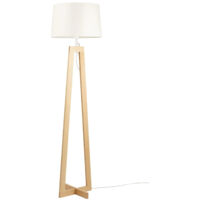 Lampadaire design, Lampadaire design Sacha ls blanc écru Bois en Wood, Aluminor