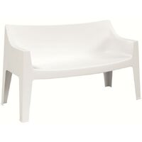 Banquette de jardin empilable en technopolymère recyclé – Hauteur d'assise 45 cm – Pour intérieur et extérieur – Couleurs variées – Scab Design