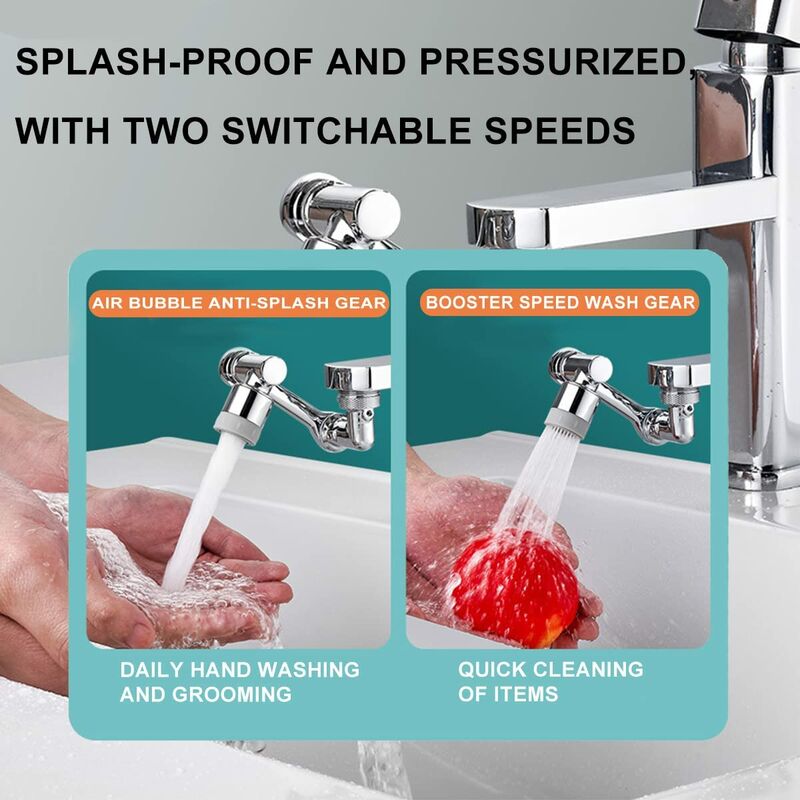 Universal 1080 ° Rotation Wasserhahn Belüfter Splash Filter Küche  Wasserhahn Verlängern Wasser Düse Wasserhahn Adapter Wasserhähne Bubbler –  zu