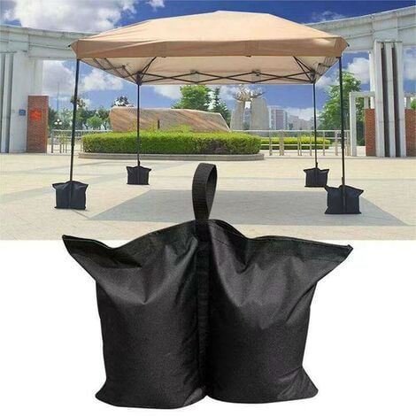 Sandgewichtssäcken Markisenfußgewichte, 4 Zeltpavillons Sandsäcke Pavillons, mit und RHAFAYRE Terrassenschirme, Set für Sandgewichte Sonnenschutz, für Industriequalität, in Schwarz