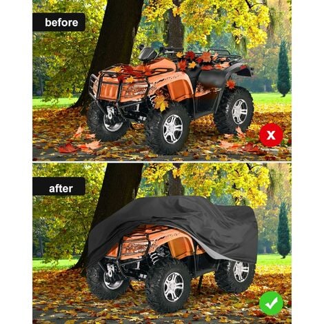 RHAFAYRE 210D ATV Outdoor-Abdeckung für Quad-Bike, Plane, Camping, Auto,  Motorrad, wasserdicht, winddicht, Anti-UV