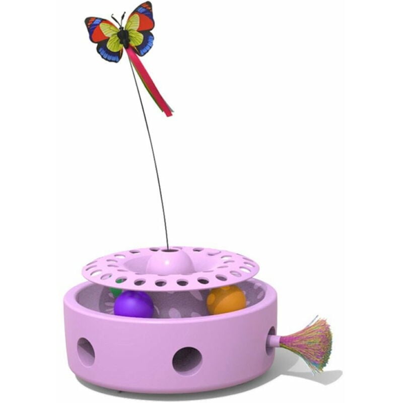 Juguete interactivo para gatos RHAFAYRE, juguete automático para gatos y mariposas con dos reemplazos, juguetes para gatos de interior