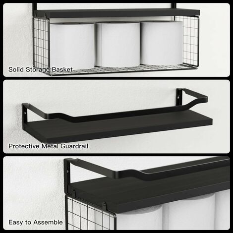 Estantes flotantes – Juego de 2 estantes de pared de madera rústica natural  – Estante de almacenamiento de pino europeo hecho a mano para cocina