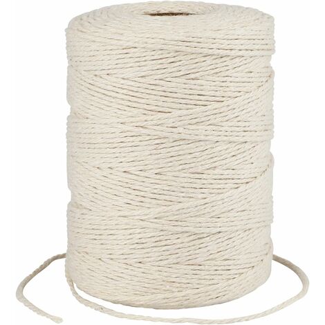 Hilo de macramé, hilo de algodón beige, cuerda de algodón, cuerda de  algodón, cordón de macramé natural para atrapasueños, manualidades, tejer