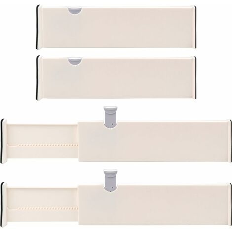RHAFAYRE separadores de cajones extensibles, separadores de cajones de  plástico modulares (27,5-43,5 cm)