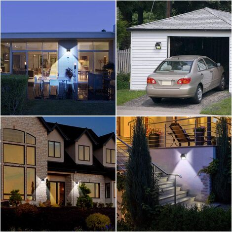 RHAFAYRE Luces solares al aire libre 216 LED Sensor de movimiento Luces de  pared de seguridad Luces de seguridad impermeables 300 ° Super brillante  para exterior, puerta delantera, garaje, patio, cerc